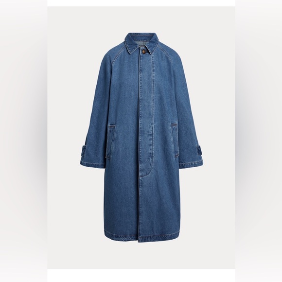 Ralph Lauren Blue Denim Car Coat - Picture 11 of 11